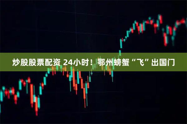 炒股股票配资 24小时！鄂州螃蟹“飞”出国门